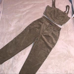 Two-Piece Corduroy Pant/Tank Set